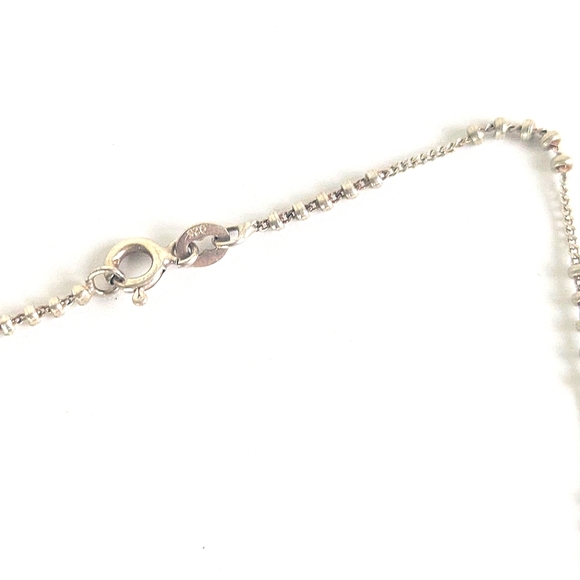 Artisan Handmade Sterling Silver Necklace ๐ Genuine Pink Mini Pearl 17" Chain - Picture 7 of 8